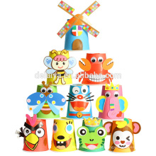 Happy New Year Gifts DIY Paper Cup Cartoon Art Improve Children's Handmade Skill